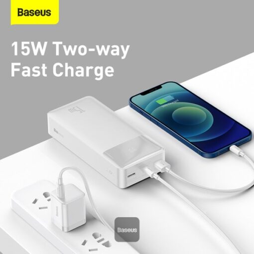 Baseus Baseus15W 30000mAh BIPOW DIGITAL DISPLAY POWER BANK TYPE-C INPUT & OUTPUT - Image 3