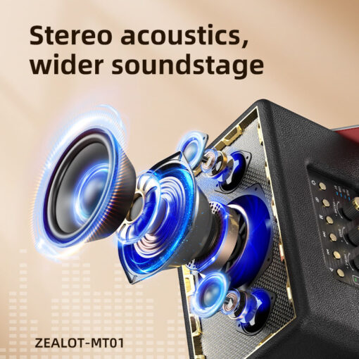 Zealot MT01 60Watts PortableBluetooth Speaker - Image 4