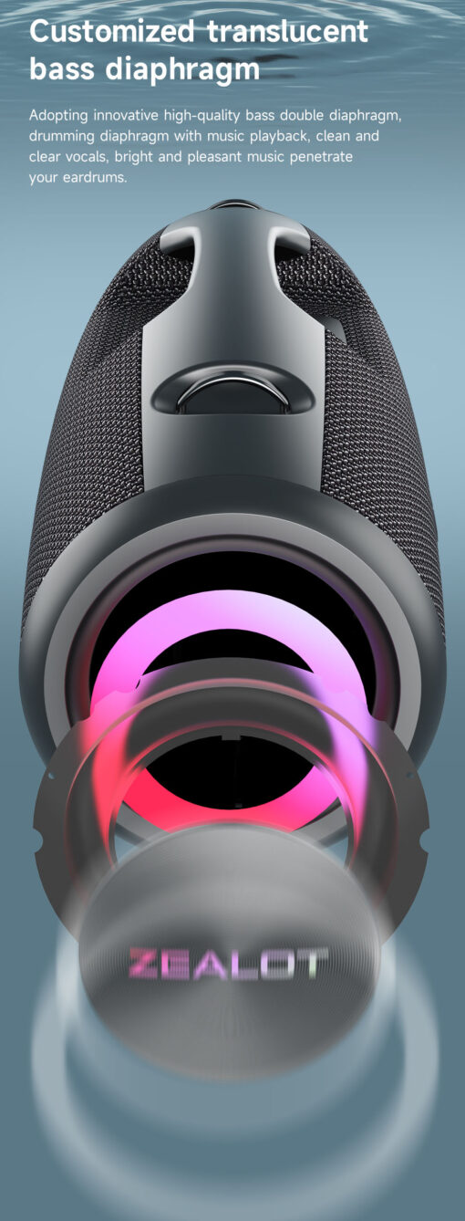 Zealot S78M Portable Bluetooth Speaker + Mic  🎤︎︎ - Image 7