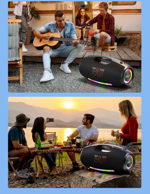 Zealot S89 250W Portable Bluetooth Speaker Subwoofer 48000mAh - Image 11