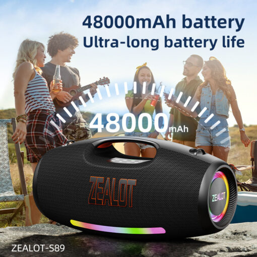 Zealot S89 250W Portable Bluetooth Speaker Subwoofer 48000mAh - Image 6