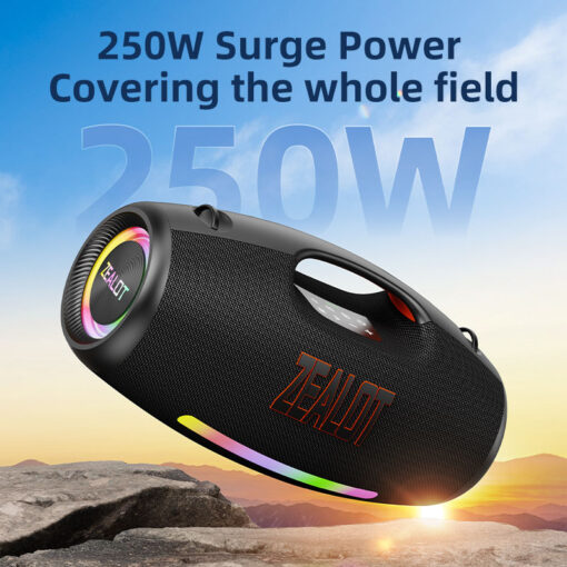 Zealot S89 250W Portable Bluetooth Speaker Subwoofer 48000mAh - Image 7