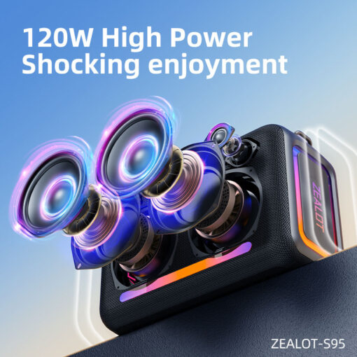Zealot S95 120W High Subwoofer Speaker & 24000mAh Battery - Image 6