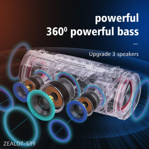 Zealot S39 60watts portable Bluetooth Speaker - Image 3