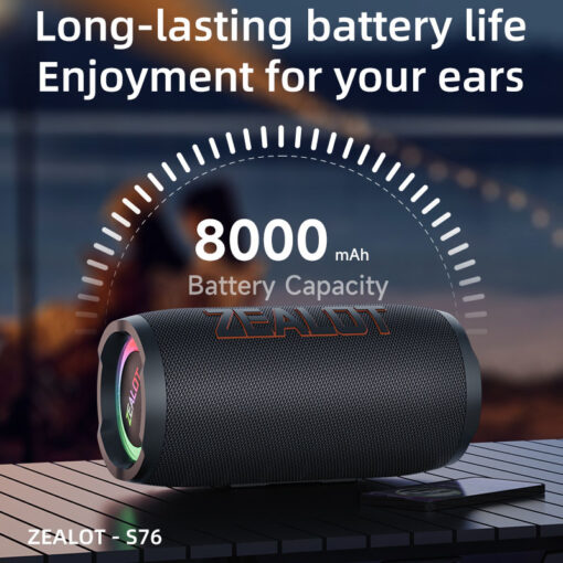 Zealot S76 50w Portable Bluetooth Speaker - Image 2