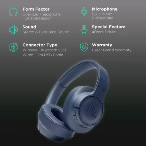 Jbl Tune 710 Bluetooth Headphone - Image 4