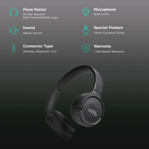 Jbl Tune 520 Bluetooth Headphone - Image 5