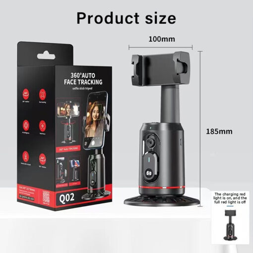 Q02 360 Auto Face Tracking Phone Holder/Selfie Stick - Image 3