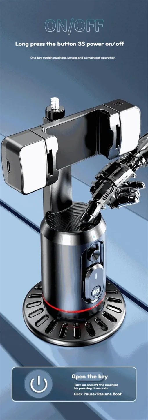 Q02 360 Auto Face Tracking Phone Holder/Selfie Stick - Image 4