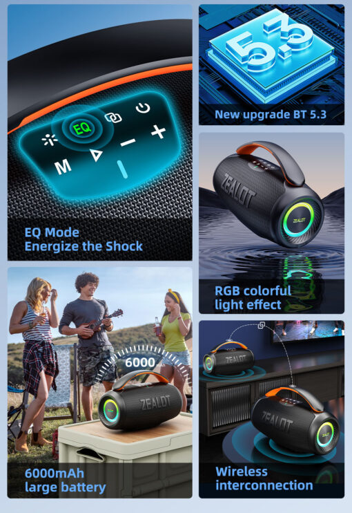 Zealot P11 50W Bluetooth Speaker - Image 5