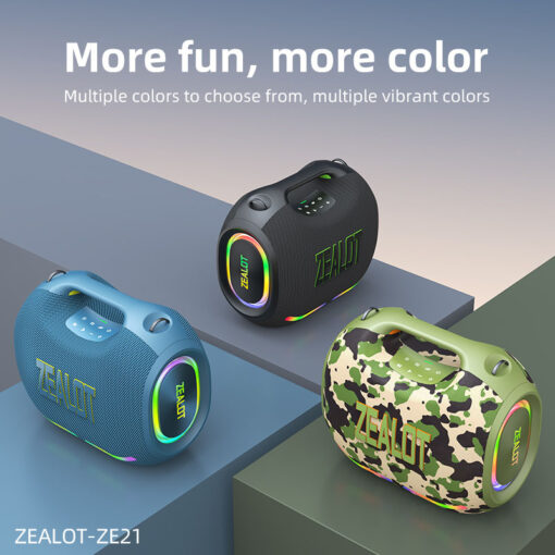 Zealot ZE21 250W Portable Bluetooth Speaker Subwoofer 48000mAh - Image 9