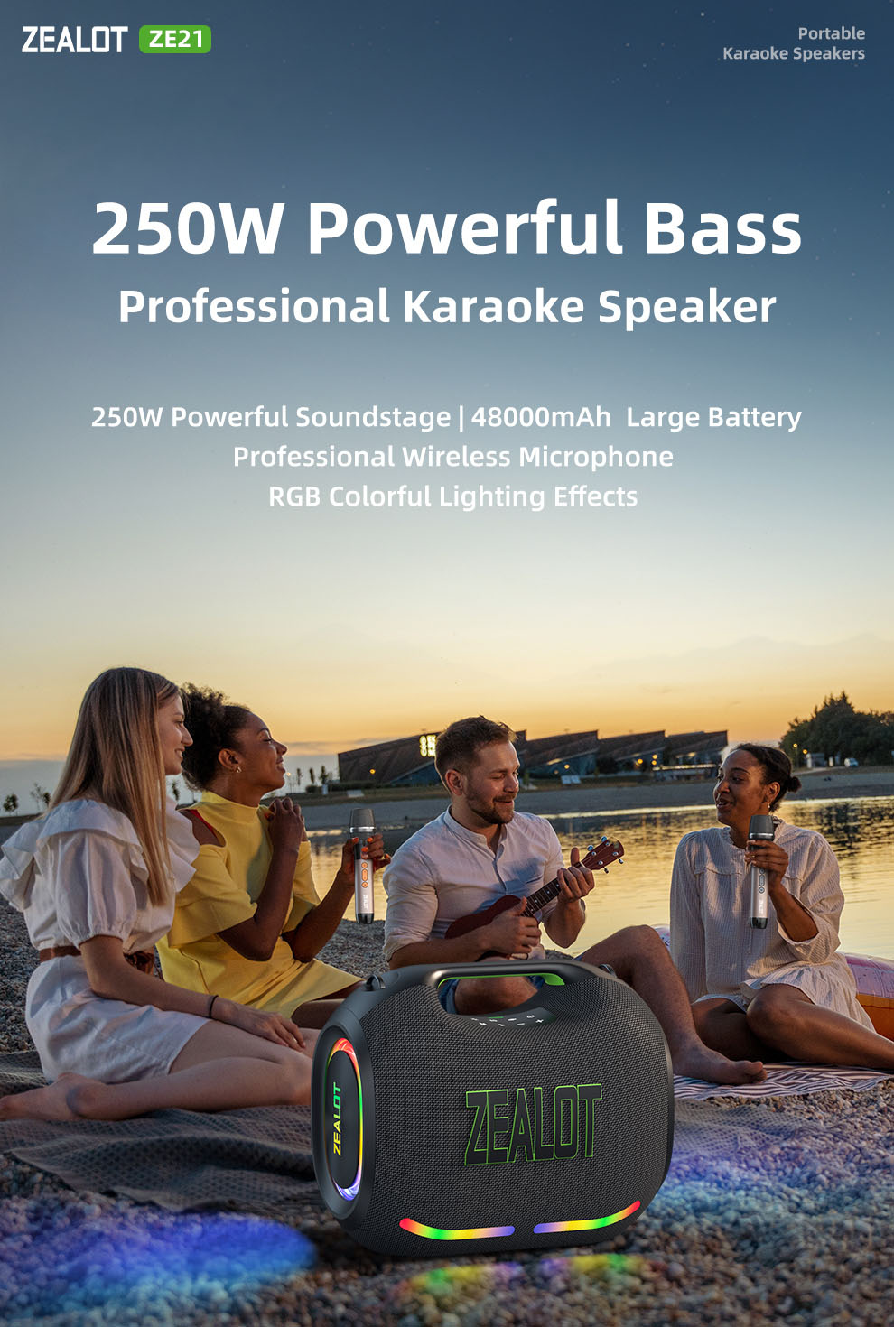 ZE21M Bluetooth Speaker with Microphone - Image 9