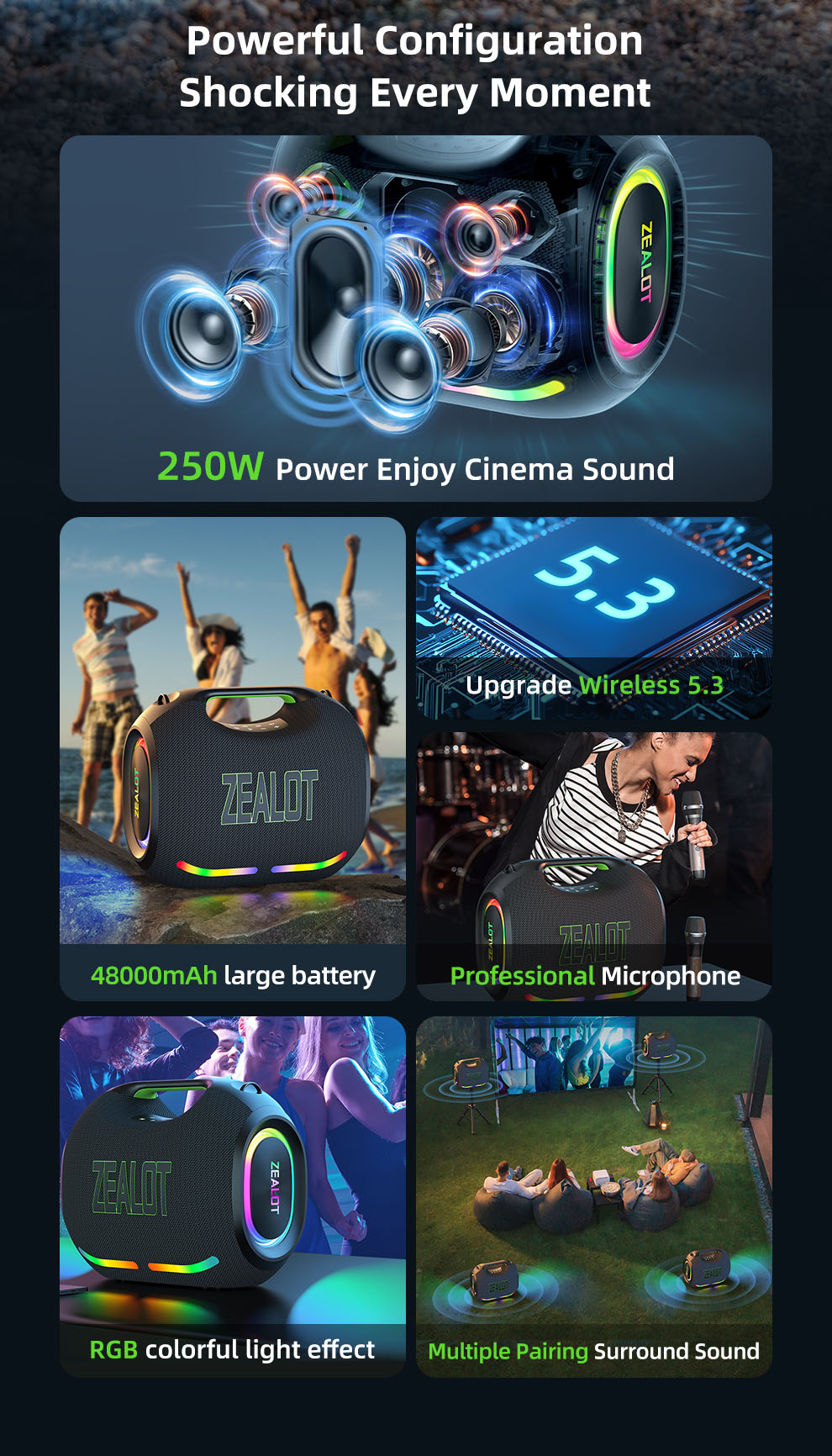 ZE21M Bluetooth Speaker with Microphone - Image 10