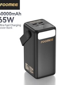 FOOMEE AA65 60000mAh 65W Fast Charging Power Bank with USB-C, Digital Display