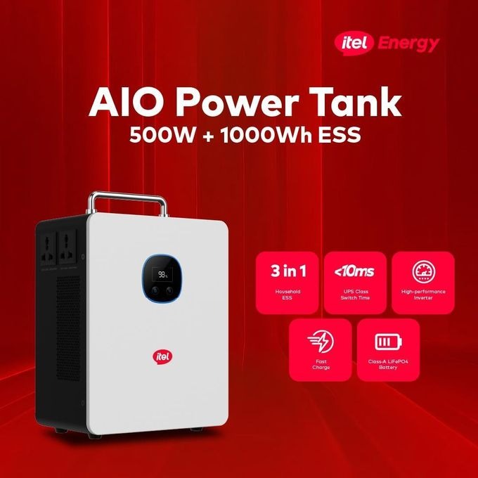 Itel Power Tank 500W Solar Generator With 1000Wh LiFePO₄ Battery - Image 3