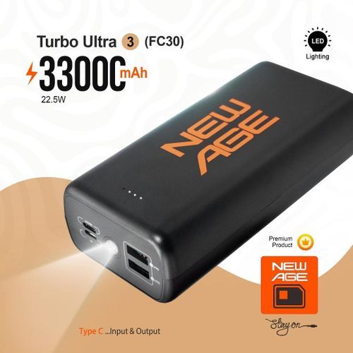 New Age 33000mAh Manual Powerbank With Led Light. - Image 4