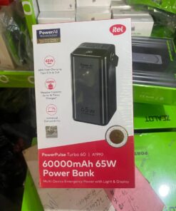 Itel PowerPulse Turbo A1990 60,000mAh 65W Fast Charging Power Bank